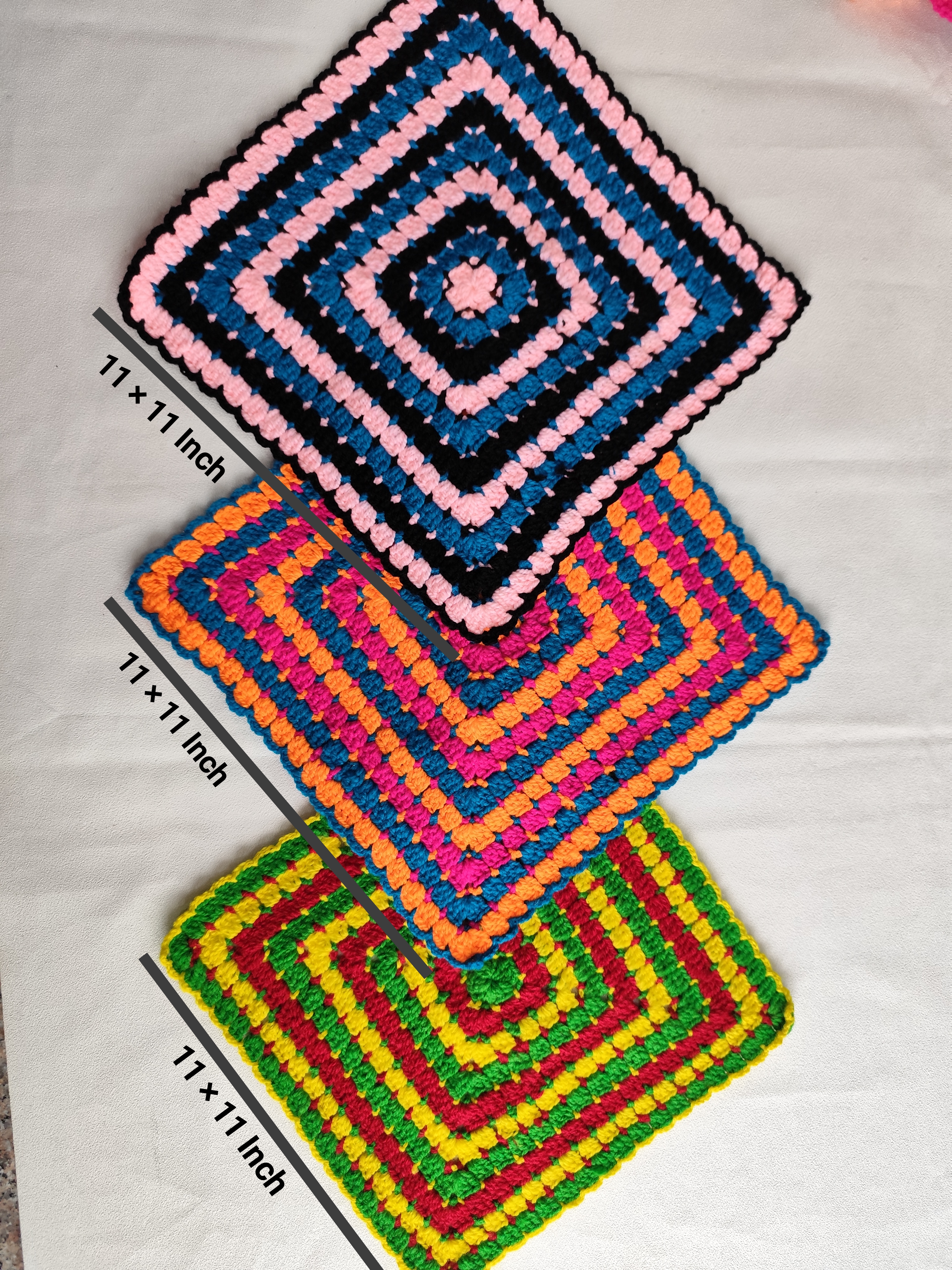 Thumbnail of Handmade square table mats or thalposh 3